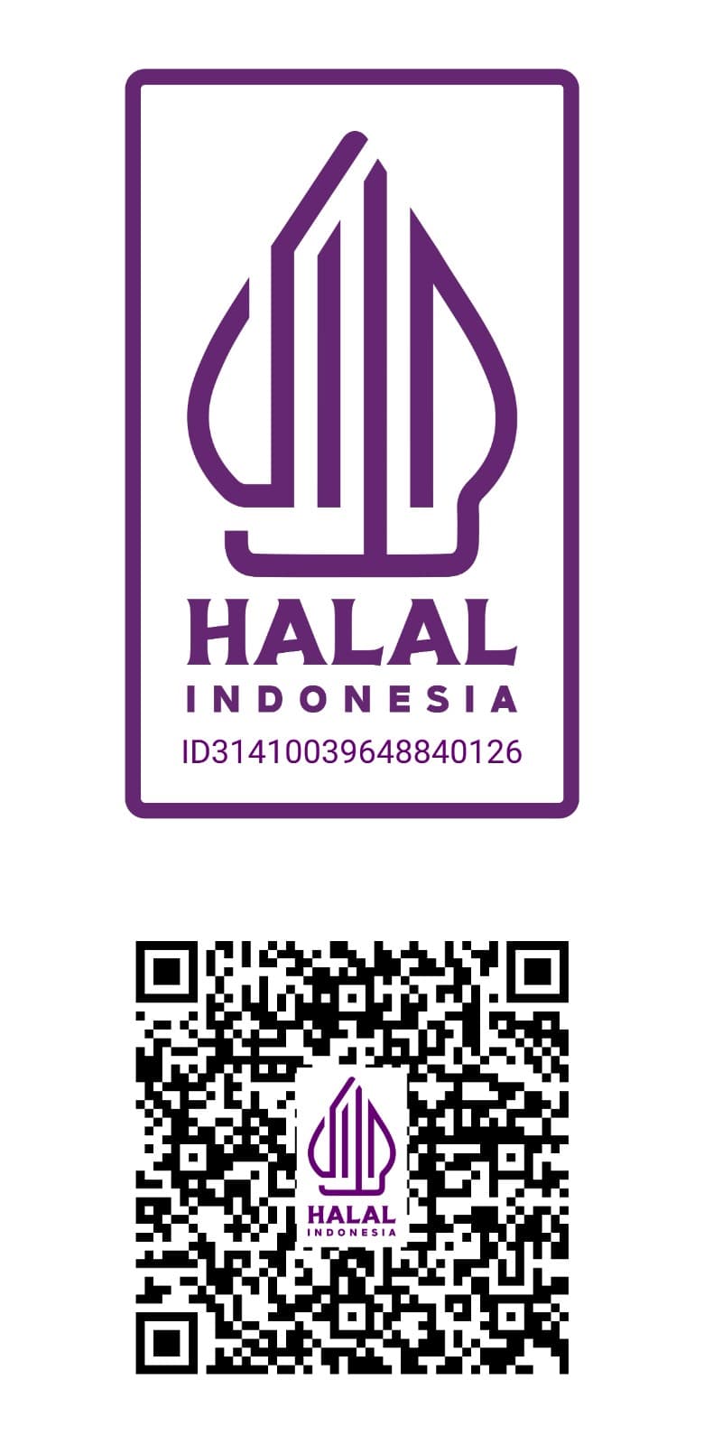 Logo Halal Indonesia beserta kode QR